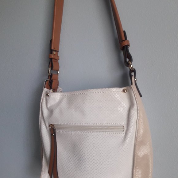 Sondra Roberts Squared Shoulder Bag White Black Multi-color Block Purse Handbag - Picture 5 of 14